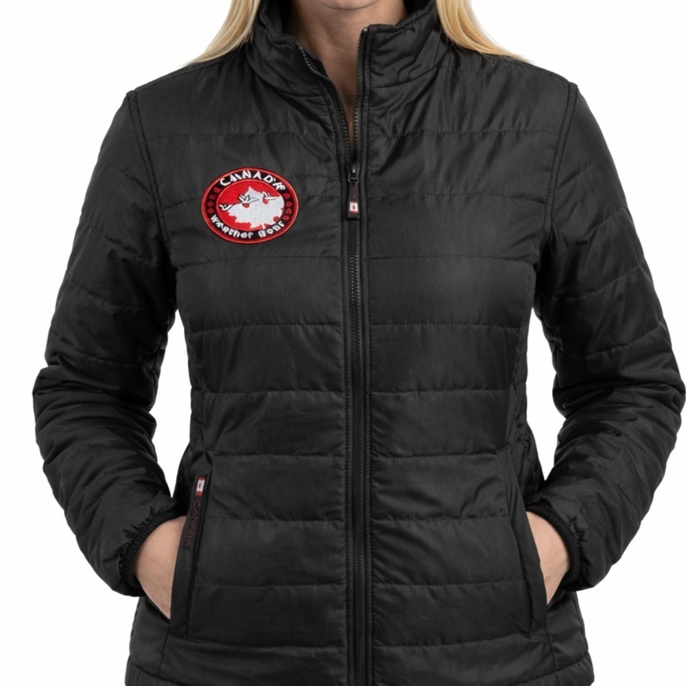 Black Puffer Boys 14–16 Fits Women’s S-M Feather Light Biker Moto Streetwear - Picture 2 of 8